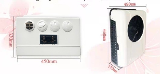 ZC-03A-480s ট্রাক ভ্যান জাহাজের জন্য বৈদ্যুতিক এয়ার কন্ডিশনার 400g রেফ্রিজারেন্ট চার্জ ওজন